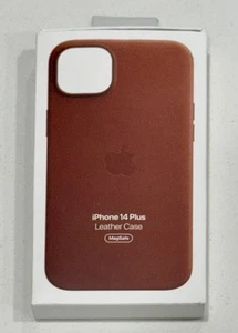 Apple Leather Case for MagSafe - iPhone 14 Plus - Umber Brown. NEW! Genuine!!! - Picture 1 of 2