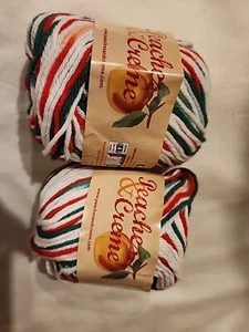 Lot of 2 Peaches And Cream Yuletide Yarn 120yds 2.5oz Each 100% Cotton NEW - Picture 1 of 5