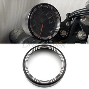 Black Speedometer Cover for Harley X350 23+ Gauge Bezel Trim Ring Guard Aluminum - Picture 1 of 10