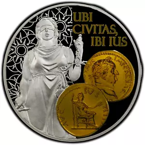 2014 Niue $1 Aureus Justitia PCGS PR70DCAM QE2 RGUTH012 - Picture 1 of 4