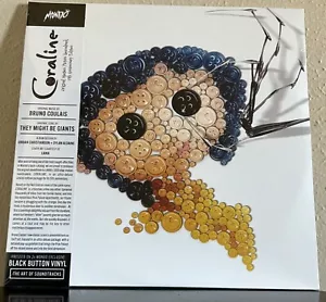 Coraline Soundtrack 15th Anniversary Mondo Black Button Disc Vinyl - Picture 1 of 2