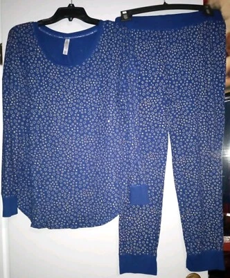 Conjunto de Pijama Térmico Gilligan & O'Malley Azul Marinho Estrelas Douradas - Feminino 2XL (EUC) - Imagem 1 de 4