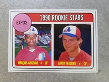 Marquis Grissom Larry Walke Expos #35 1990 Baseball Cards Magazine White Border