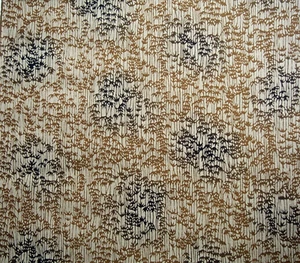 Vintage Japanese Kimono Crepe Silk Fabric, Beige with Blurred Bamboo pattern - Picture 1 of 10