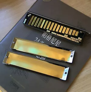 Kamm + Abdeckung Kupfer Patch für Hohner SP64 CX12/270 / Suzuki / Chromatische Mundharmonika - Bild 1 von 12