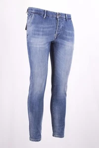 JEANS ZERO CONSTRUCTION BEDDY SWC511 CHINOS SUPER SLIM INVECCHIATO MEDIO SFUMATO - Foto 1 di 3