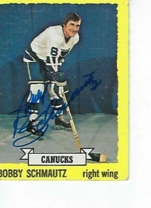 BOBBY SCHMAUTZ SIGNED 1973-74 TOPPS #35 - VANCOUVER CANUCKS - Picture 1 of 1