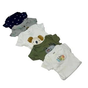 Bebé Niño - 5 Body Trajes - Azul Marino, Blanco, Gris y Verde - Talla - Recién Nacido - Imagen 1 de 8
