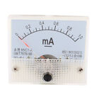 85C1 DC 0-1.0mA Analog Ammeter Panel Current Meter Ampmeter Gauge White