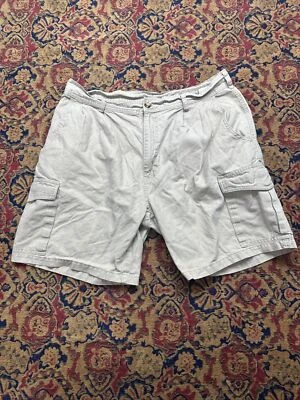 Vintage St Johns Bay Cargo Shorts Mens 38 Khaki Flat Front Pockets Hiking EUC - Image 1 of 4