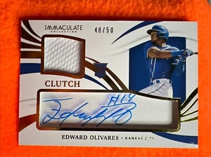 EDWARD OLIVARES 2021 IMMACULATE RC SHADOW BOX AUTO PATCH "CLUTCH" /50 RPA ROYALS - Bild 1 von 2