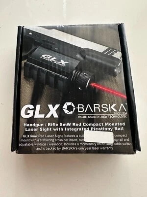 Barska Compact GLX 5mw Power Red Laser Sight For Handgun w/Mount & Rail, AU11406 - Image 1 of 4