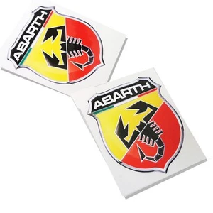FIAT ABARTH badge style stickers car or motorcycle decals graphics x 2 - Picture 1 of 1