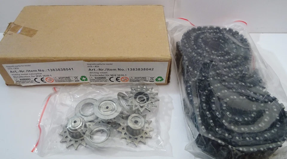 Metal Chain Set M-26 Heng Long, Black, Drive Wheels, Torro, 1:16, *New* - Image 1 of 1