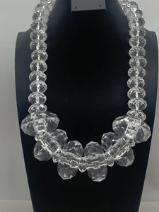Vintage Joan Rivers Beautiful Chunky Faceted Lucite Bead Statement Necklace - Picture 1 of 8
