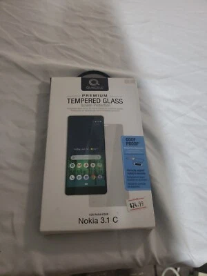 QUICKCELL Nokia 3.1 C  Tempered Glass Screen Protector NIB - Image 1 of 2