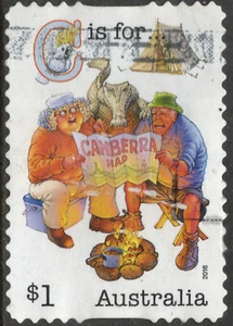 Australia: C is for Camping, Canberra, Crocodile and Cockie from booklet in 2016 - Picture 1 of 2
