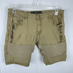 Old Skool Men Khaki Flat Front Casual Outdoor Cargo Short Size 36 - Picture 1 of 13
