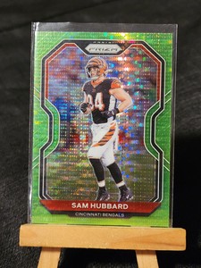 2020 Panini Prizm Neon Green Pulsar Prizm Sam Hubbard #52