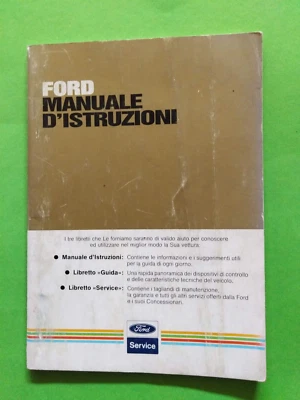 FORD  ESCORT CAPRI  LIBRETTO USO MANUTENZIONE EDIZIONE  06/1983  (468) - Immagine 1 di 4