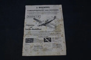 Old Print Catalog Model Building J. Brendel Airplane and Ship Models before 1945 - Picture 1 of 12
