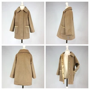Abrigo de tweed marrón hecho a mano para niña. Talla: 3 - 10 años - Imagen 1 de 12