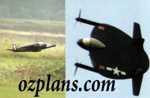 WW2 Vought XF5U-1 Flapjack 32" WS PRINTED RC MODEL AIRPLANE PLANS TEMPLATES - Picture 1 of 3