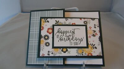 Stampin up card kit set of 4 "Happy Birthday" cards #22b - Pick your color - Image 1 of 4