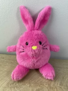 Dan Dee 5" Chubby Egg Shaped Stuffed Animal Hot Pink Plush Easter Bunny Rabbit - Picture 1 of 11
