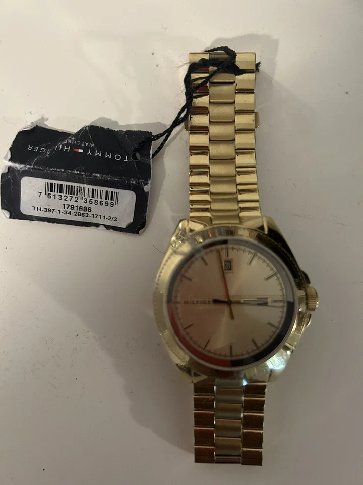 Tommy Hilfiger Casual Gold Steel Men's Watch - 1791686