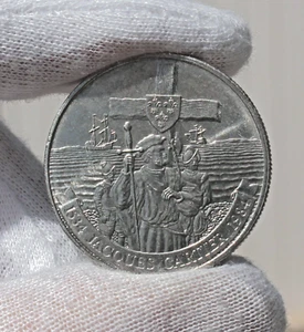 Moneda de un dólar Canadá 1984; Jacques Cartier; Gaspé; doble fecha 1534-1984 - Imagen 1 de 2