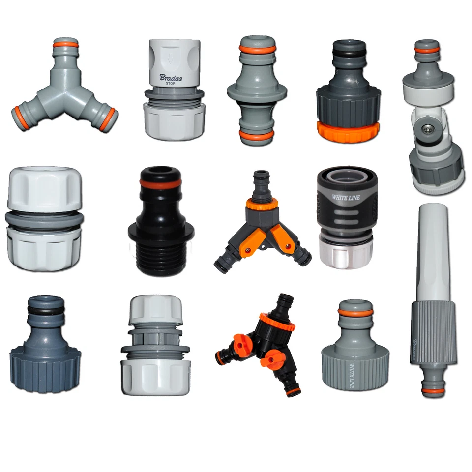 GartenschlauchY-Verteiler Reparator Verbinder Adapter Schlauchkupplung 1-3/4-1/2 - Bild 1 von 1