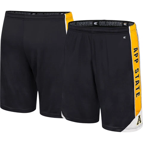 Men's Colosseum Black Appalachian State Mountaineers Haller Shorts Cover