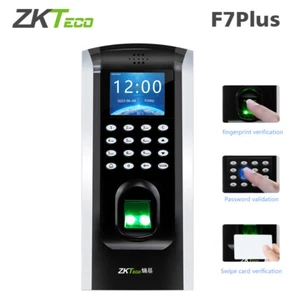 Terminal de asistencia de control de acceso con huellas dactilares pantalla HD ZKTeco F7Plus TCP/IP HD - Imagen 1 de 11