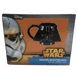 Star Wars Mug Cup Large Darth Vader Black Sculpted Ceramic 3-D Disney 18oz - Picture 1 of 12