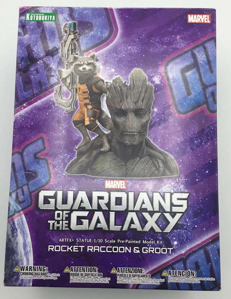 ARTFX Guardianes de la Galaxia Groot & Rocket Racoon Estatua Escala 1/10 Modelo Kit Foto 1 de 4