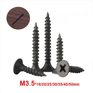 Tornillos para placas de yeso para paneles de yeso M3,5 mm cabeza de corneta rosca gruesa fosfato negro - Imagen 1 de 4