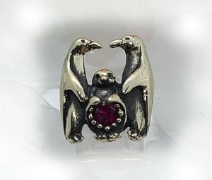 Anello in pietra famiglia pinguino a forma di cuore Zirconia - Foto 1 di 3