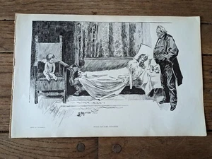 Original 1900 "When Doctors Disagree" Charles Gibson 2 Sided Print Art 17" x 11" - Picture 1 of 7