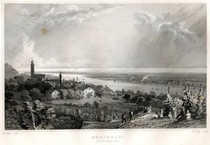 1840 Steel Engraving RHEINECK CANTON ST GALLEN old German antique print  - Picture 1 of 3