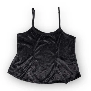 Cykxtees Samt schwarz Cami Spaghettiträger Tank Top Goth Grunge Damengröße Large - Bild 1 von 12