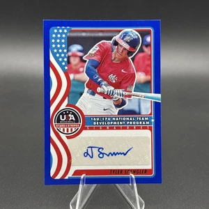 2025 USA Stars And Stripes Tyler Spangler Blue Auto /100 Rookie - Bild 1 von 2