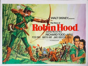 Story of Robin Hood ORIGINAL Quad Filmposter LEINENRÜCKEN Disney V RAR - Bild 1 von 4