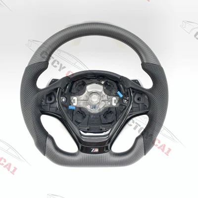 Volante de fibra de carbono personalizado para F30 F32 F34 F36 328I 330I 335I 428I 430I Foto 1 de 4