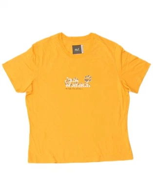 Camiseta Top JACK WOLFSKIN Mujer Gráfico Corto Reino Unido 12 Mediano Amarillo PZ10 Foto 1 de 3