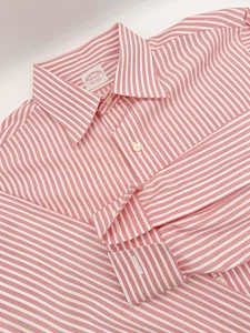 ๐บ๐ฒ Brooks Brothers Makers Custom French Cuff Shirt 15.5x35 Red Stripe - Picture 1 of 7