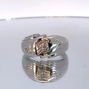 Modischer Herren Diamant Ring 3 Diamanten 0,22 Karat T.W. 10 Karat Weißgold (KS1014943) - Bild 1 von 19