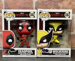 Funko Pop! Marvel Deadpool Wolverine #1363 & Deadpool With Swords #1362 - Picture 1 of 9