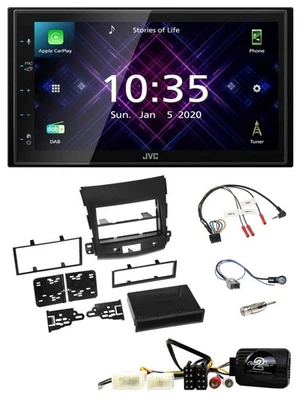 JVC DAB 2DIN Lenkrad Bluetooth USB Autoradio für Mitsubishi 2007-2010 Outlander - Bild 1 von 4