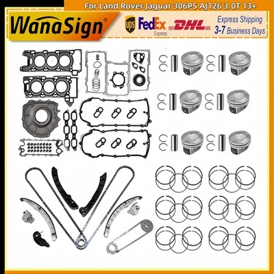 Engine Rebuild Kit Timing Chain Piston For Land Rover Jaguar 306PS AJ126 3.0 GAS - Image 1 of 4